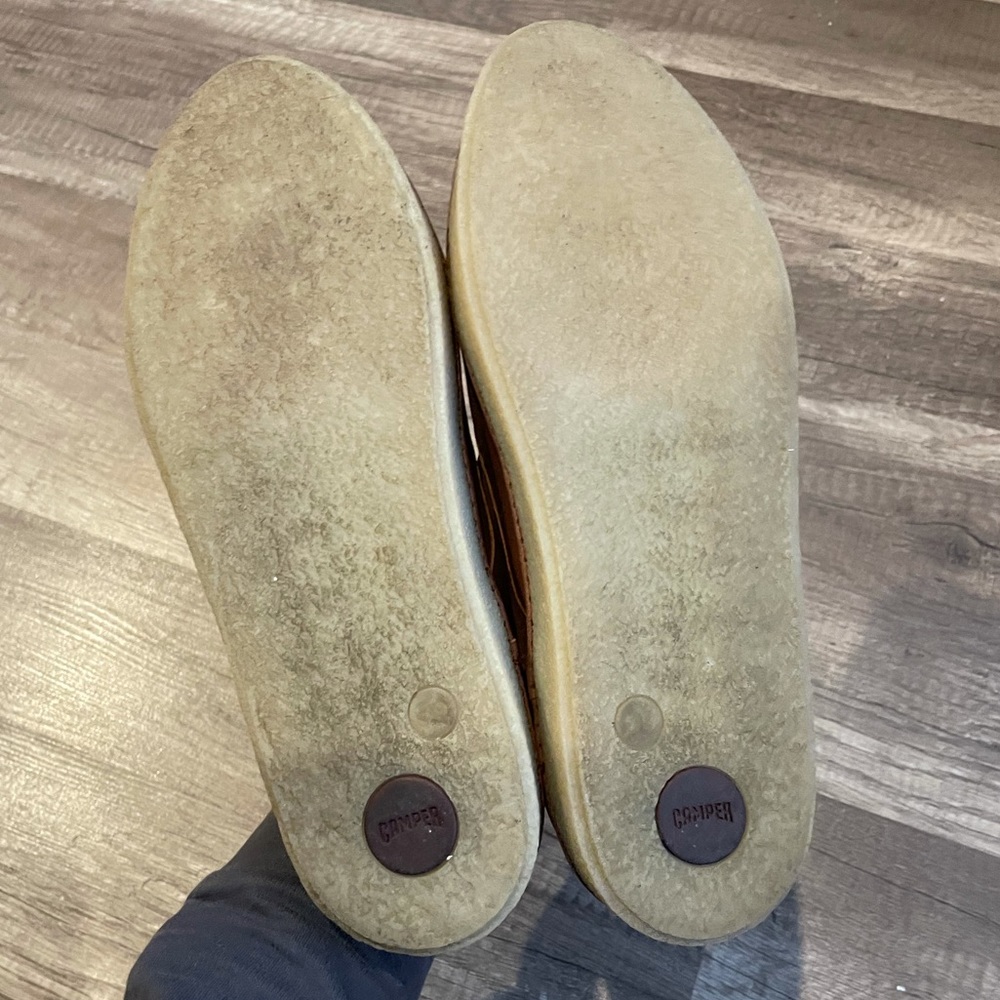 Camper Ambar Leather Brown Oilylusion Strap Shoes - Picture 6 of 7